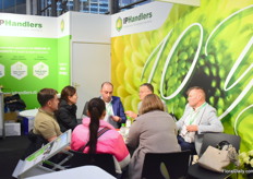 At the IP Handlers booth, they were busy talking.